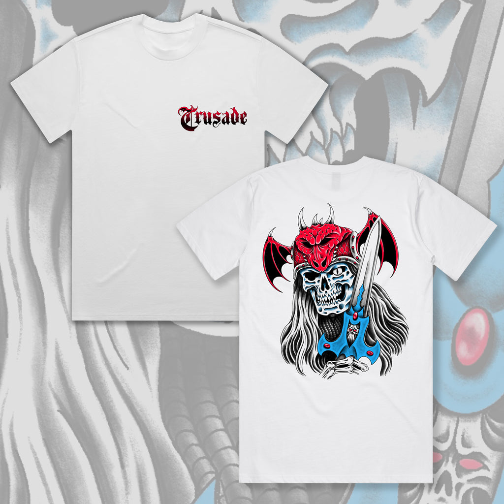 Doom Warrior Flash Sheet White T-Shirt