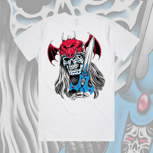 Doom Warrior Flash Sheet White T-Shirt