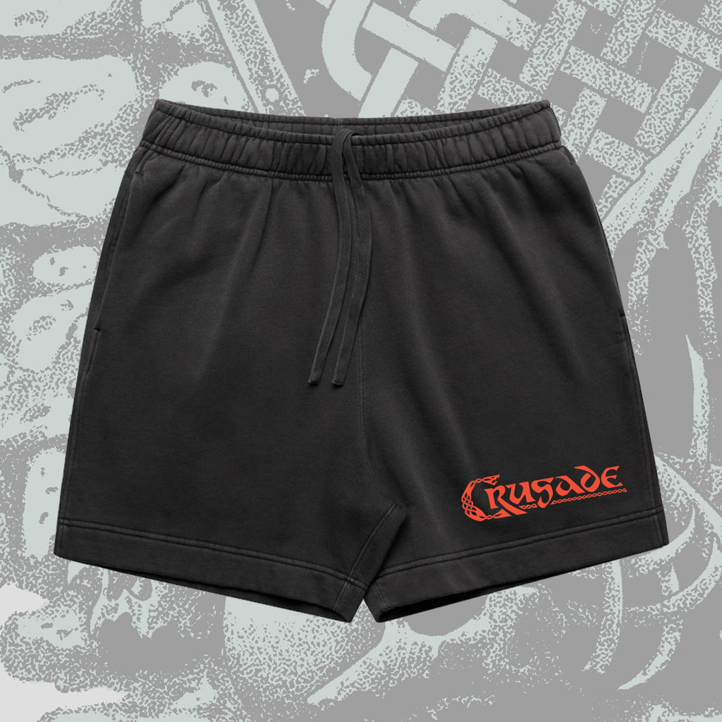 Dungeon Crawler Black Faded Track Shorts