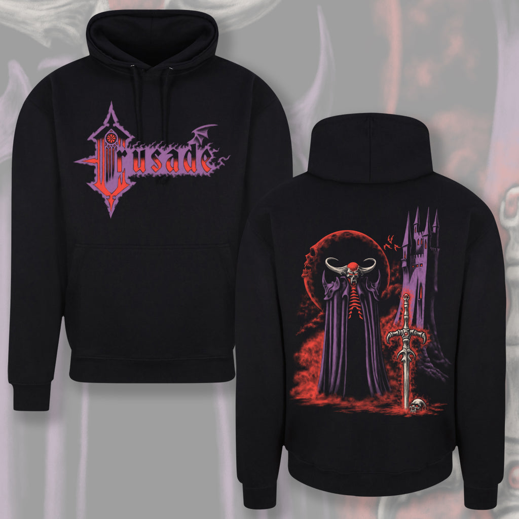 Crimson Veil Black Hoodie Sweatshirt