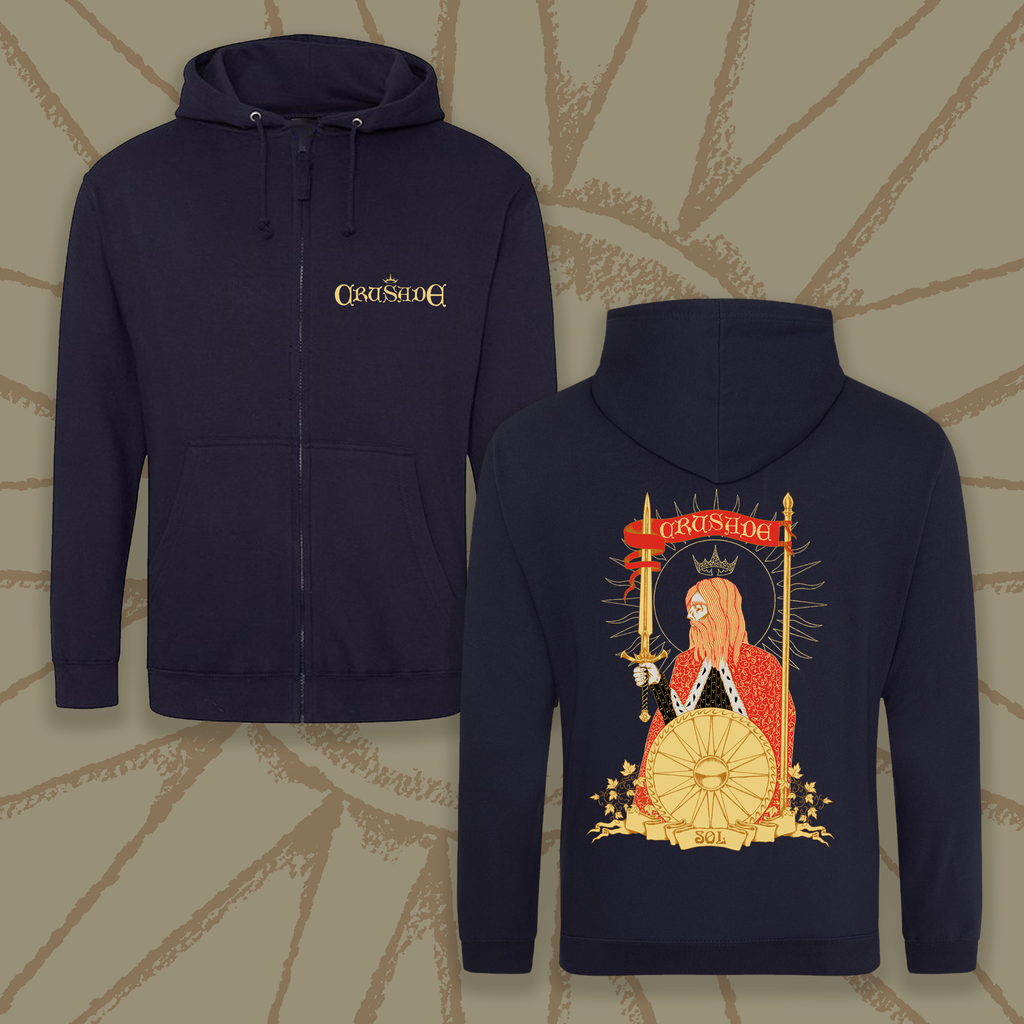 The Sun King Zip Navy Hooded Sweatshirt