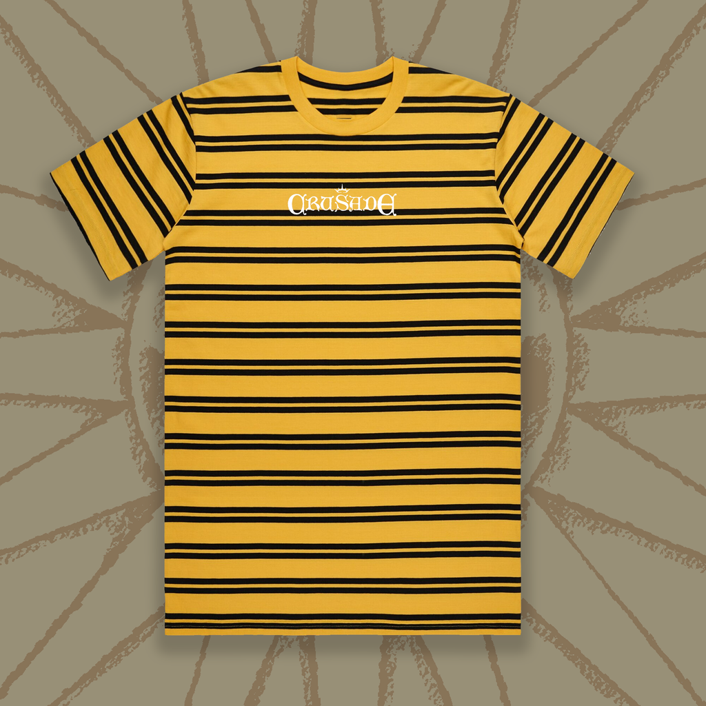 Crusade Sun Logo Striped T-Shirt